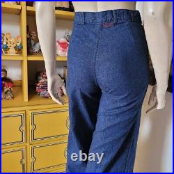 Vintage 70s Landlubber High Waist Denim Hippie Jeans Bell Bottoms Flared XS/S