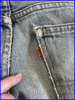 Vintage 70s Levi's Orange Tab 684-0217  Flare Bell Bottoms Denim Jeans 31x31