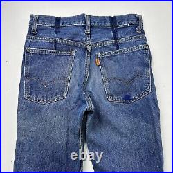 Vintage 70s Levis 646 Flared Leg Bell Bottom Denim Jeans Orange Tab USA 28x28