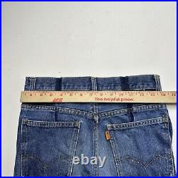 Vintage 70s Levis 646 Flared Leg Bell Bottom Denim Jeans Orange Tab USA 28x28