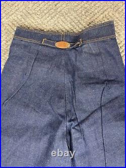 Vintage 70s Levis Wide Leg Bell Bottoms Jeans Women's 27x35 Buckle Back RARE NOS