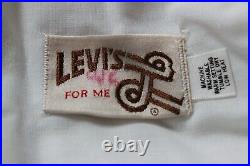 Vintage 70s Levis for Me White Tab Denim Jeans Flare Wide Bell Bottom 31x33 NWT