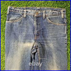 Vintage 80s 684 LEVIS Bell-Bottoms Jeans 34x32 Orange-Tab Faded Creased Whisker