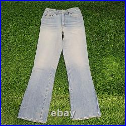 Vintage 80s LEVIS 646 Bell Bottoms Jeans Womens 0 (24x 27) Faded Light Stonewash