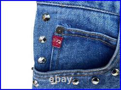 Vintage 90s Studded MUDD Flare Jeans Women Size 7/29 Bell Bottom Denim Y2K