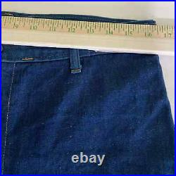 Vintage Antonio Guiseppe Bell Bottom Flare Jeans Embroidery Tree Landscape Sz 34