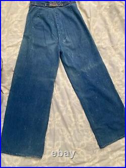 Vintage Authentic 1970's Levi high waisted, wide leg bell bottoms