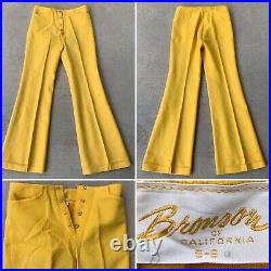 Vintage Bronson Of Califonia Button Fly Hip Hugger Bell Bottom Pants 5-6