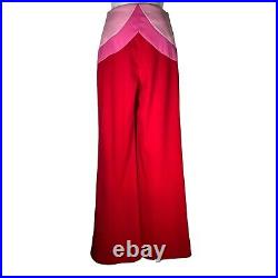 Vintage Frederick's of Hollywood NWT 70s Retro Wave Bell Bottoms red pink 5