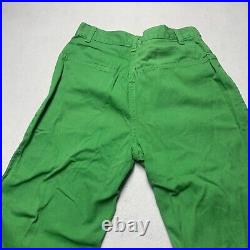 Vintage Green Wide Leg Patchwork Bell Bottom Jeans Window Pane Size 13