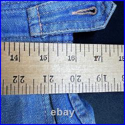 Vintage Hang Ten Blue Denim Overalls Bibs Sz 32 Wide Leg Rare Cotton Bell Bottom