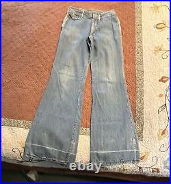 Vintage Jeans 1970s Snapfinger Bell Bottom Flares 100% Cotton Unisex 36 Inseam