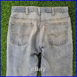 Vintage LEVIS 646 Bell-Bottoms Jeans 32x27 (34x30) Stonewash TALON Orange-Tab