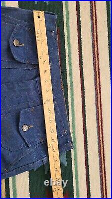 Vintage Lee Bell Bottom Blue Jeans Size 29 x 31 Flare Patch Flap Pockets 70s