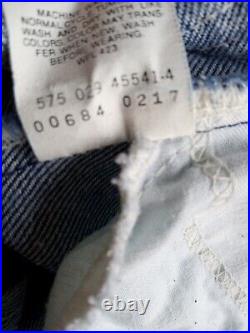 Vintage Levi's 575 Big Bell Bottom Jeans Orange Tab 34x 30 Actual 32x29 70s 80s