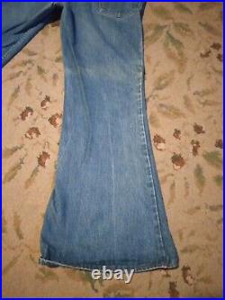 Vintage Levi's 584 Big Bell Bottom Jeans 34x30 1970s