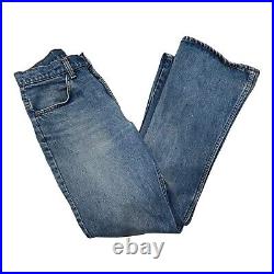 Vintage Levi's 646-0217 Bell Bottom Orange Tab Flare Leg Jeans Size 28W 29L