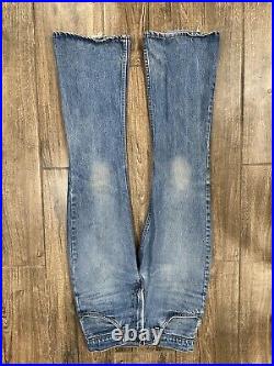 Vintage Levi's 646-0217 Bell Bottom Orange Tab Flare Leg Jeans Size 28W 29L