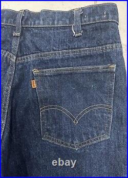 Vintage Levi's Bell Bottom Jeans 1976 Orange Tab Talon Zipper Measures 32x30