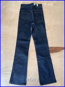 Vintage Levi's Denim Blue Jeans Bell Bottoms 746-0917 Orange Tab 70s Sz 25X34