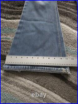 Vintage Levi's Orange Tab Bell Bottom Jeans Womens 6 28 X 31 Light Wash Blue 70s