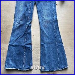 Vintage Levis 684 Bell Bottom Jeans 28x34 Blue For Women 80s Flares Made In USA