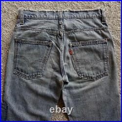 Vintage Levis 684 Bellbottom Flared Orange Tab Talon 42 Jeans Actual 29W x 30L
