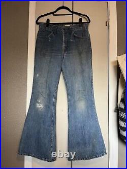 Vintage Levis 684 Orange Tab Big Bell Bottom Jeans 32x32