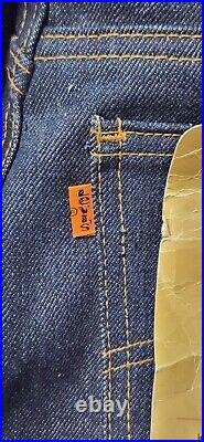 Vintage Levis Bell Bottom Jeans Womens 28x30 Orange Tab Dark Denim New Tags 1976