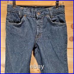 Vintage Levis Orange Tab 70s Women Jeans Size 9m 27X26 Bell Bottom Flare Blue