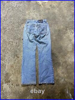 Vintage Levis SilverTab 70s Women Jeans Size XS Bell Bottom Flare Blue