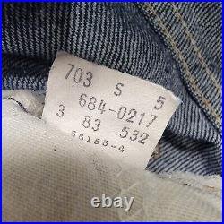 Vintage Levis Unisex Orange Tab 684 Size 28X32 Bell Bottom Flare Blue Distress