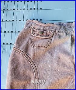 Vintage Maverick Bell Bottom Jeans Womens 28x31 Made in USA Pink Salmon Wrangler