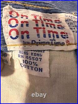 Vintage ON TIME ON TIME ON TIME BY PRIME TIME 70'S PANEL BELL BOTTOM PANTS 36/36