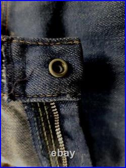 Vintage Women's Bell Bottoms Blue Jeans & Barkcloth Stars Patriotic Hippy 1970's