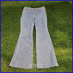 Vintage Wrangler Bell-Bottoms Flared Jeans Womens 12 (30x29) Faded Stonewash
