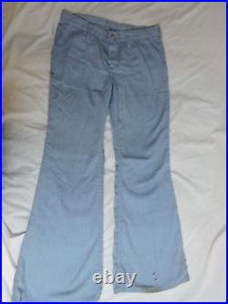 Vtg 1970s Wrangler Denim Junior Bell Bottom Jeans Sz 9 27x30