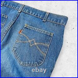 Vtg 1979 Levi's Orange Tab Bell Bottom Jeans, Flare 646 Talon Zip, 70s Hippie 34