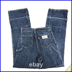 Vtg 60 70's Levis CARPENTER Blue Jeans Hippie BOHO Denim Bell Bottom Pants 26/32
