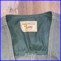 Vtg 60s 70s Mens Lee Suit 3 Piece 46 Jacket 34 30 Pants Bell Bottom Disco Cotton