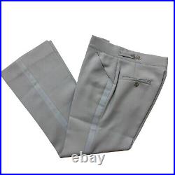 Vtg 70's Palm Beach MoD SKY Blue Formal Pants DISCO Tux BELL BOTTOM Trousers 32