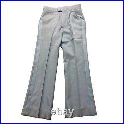 Vtg 70's Palm Beach MoD SKY Blue Formal Pants DISCO Tux BELL BOTTOM Trousers 32