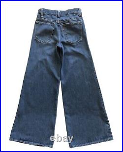 Vtg 70s Levis Wide Leg Bell Bottom Jeans Size 29 x 32 Actual 27 x 30 Orange Tab
