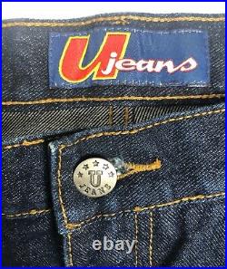 Vtg 80s U Jeans Flare Bell Bottom Jeans Jrs 5/6 Hippie Festival Retro Hong Kong