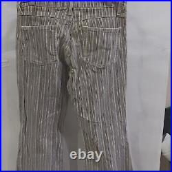 Vtg Y2k jeans VANILLA STAR Flare Bell bottom stripe corduroy denim Sz 11
